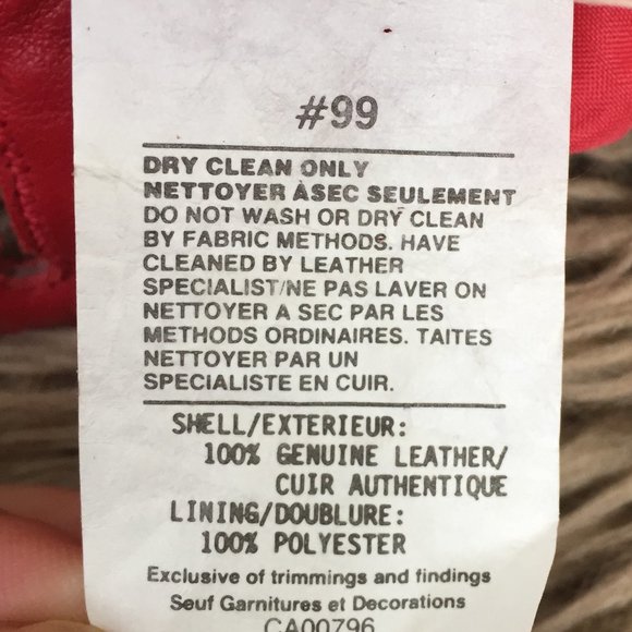 Rumors n' Gossyp 1980s vintage red leather pencil skirt w/pockets - size… - Picture 8 of 11